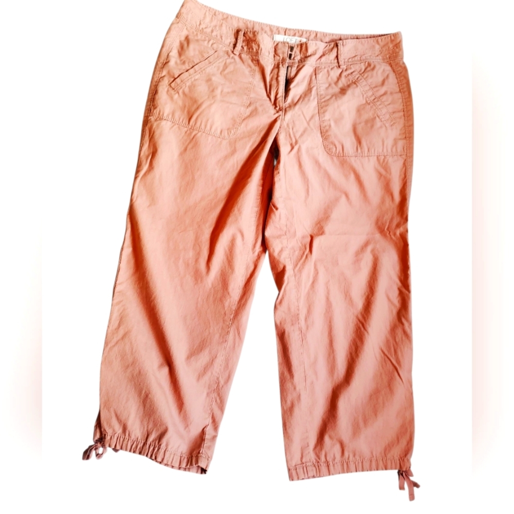 Peach Cropped Pants Ann Taylor LOFT Size 8